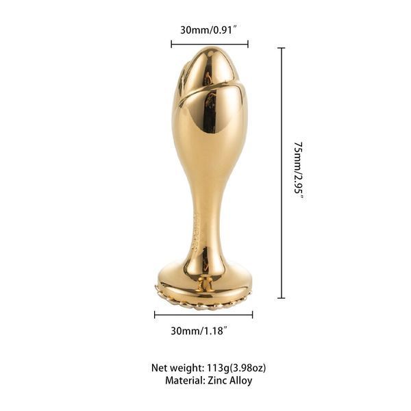 Металлическая анальная пробка LOCKINK SEVANDA Pearl Rose-shape Anal Plug, с искусственной жемчужиной SX0888 фото