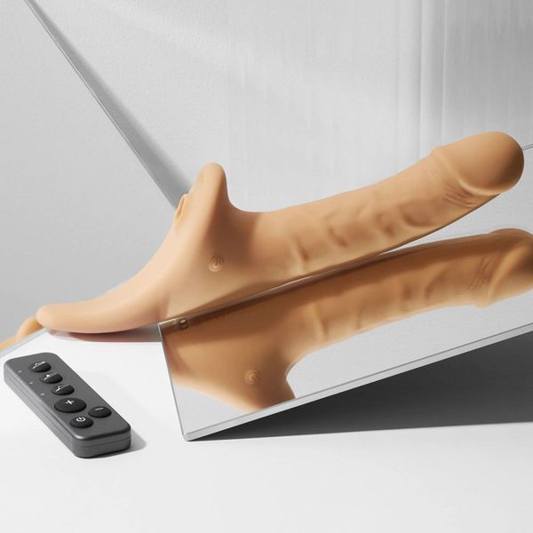 Вибронасадка для страпона с вакуумной стимуляцией Strap-On-Me Multi Orgasm Realistic Dildo M Vanilla SX4036 фото