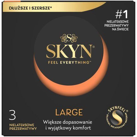 Безлатексные премиум-презервативы SKYN Large 3 шт, увеличенный размер SX2382 фото