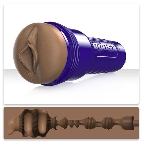 Мастурбатор-вагина Fleshlight Boost Bang Medium Dark Flesh, плавающие кольца Turbo Tech SX1315 фото