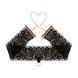 Мереживні наручники та комір Rosy Gold - Lace Cuffs and Collar - Black SX1196 фото 5