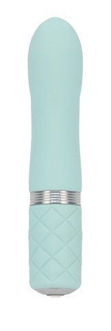 Розкішний вібратор PILLOW TALK - Flirty Teal з кристалом Swarovski, гнучка головка SO2726 фото