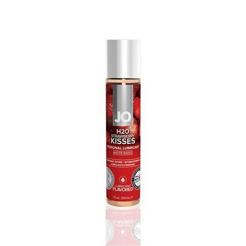 Смазка на водной основе JO H2O &mdash; Strawberry Kiss (30 мл) без сахара, растительный глицерин SO1469 фото