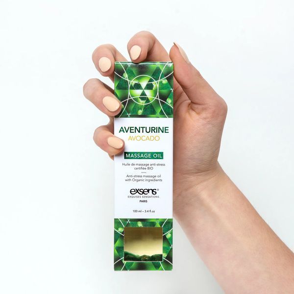 Массажное масло EXSENS Aventurine Avocado (анти-стресс с авантюрином) 100мл, натуральное SO2377 фото