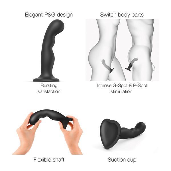 Насадка для страпона Strap-On-Me Dildo Plug P&G Black L SO9003 фото