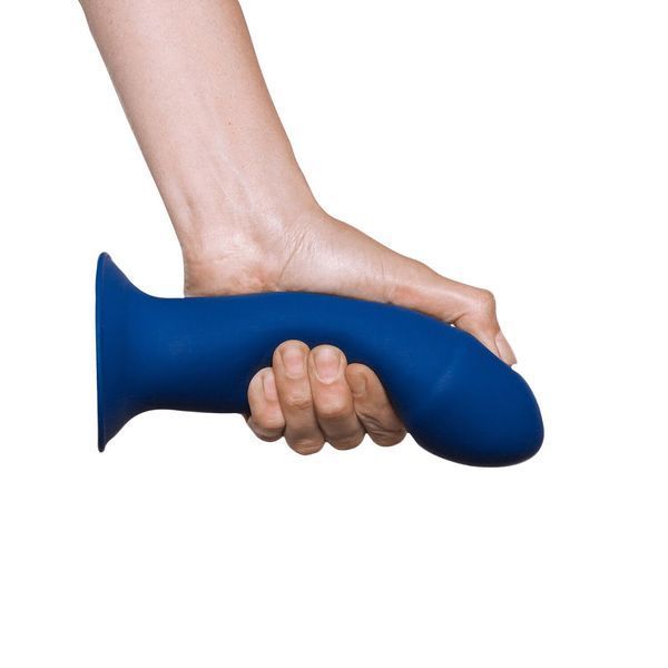 Двухслойный дилдо Adrien Lastic Hitsens 1 Blue, подходит для страпона, диаметр 4,5 см, длина 17,7 см SX1273 фото