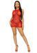 Платье-сетка со стразами Leg Avenue Rhinestone halter mini dress Red, открытая спина, one size SO7958 фото 6