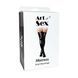 Лаковані панчохи зі шнурівкою Art of Sex - Mistress, чорні, розмір S SX3384 фото 3