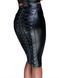 Спідниця-олівець зі шнурівкою Noir Handmade F152 Powerwetlook pencil skirt, 3XL, з мокрим ефектом SX0034 фото 1