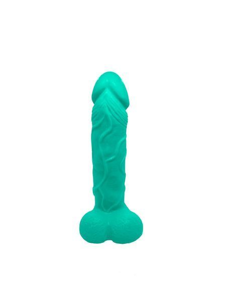 Мило у формі пеніса Чистий Кайф Turquoise size L, крафтове мило-член, натуральне SO2646 фото