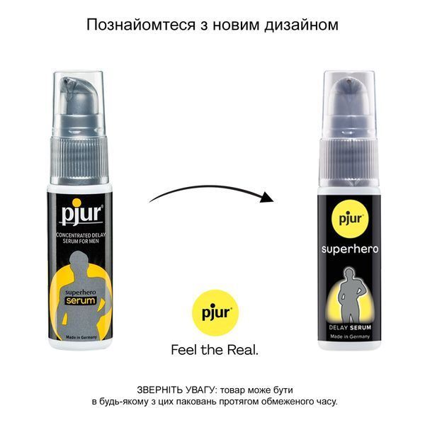 Сироватка-пролонгатор pjur Superhero Delay Serum 20 мл, створює ефект плівки, без оніміння PJ12090 фото
