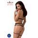 Комплект белья Passion Exclusive MORGAN SET OpenBra XXL/XXXL, black, стрэпы, трусики, лиф, пояс PS23903 фото 2