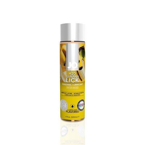 Смазка на водной основе JO H2O &mdash; Banana Lick (120 мл) без сахара, растительный глицерин SO1676 фото