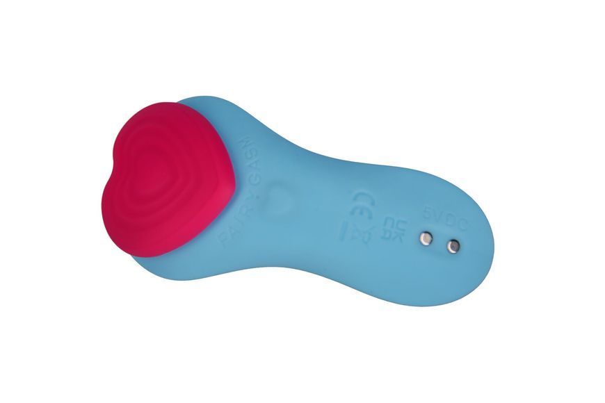 Вибратор в трусики FairyGasm HeartGem blue, на магните, пульт ДУ SX0628 фото