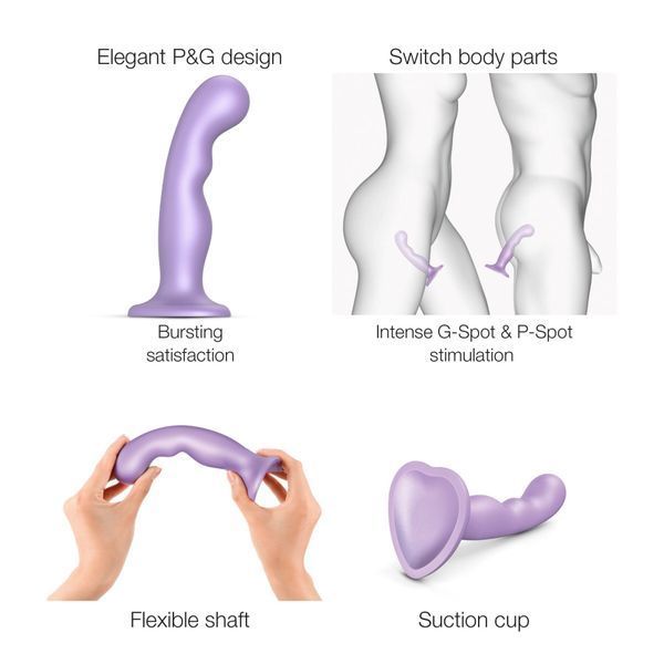 Насадка для страпона Strap-On-Me Dildo Plug P&G Lilas Metallic XL SO9006 фото